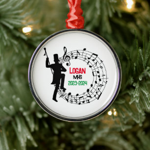 Drum Major Marching Band Christmas Ornament