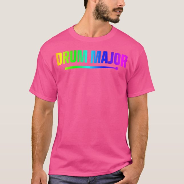 Drum Major Rainbow Marching Band T-Shirt (Front)