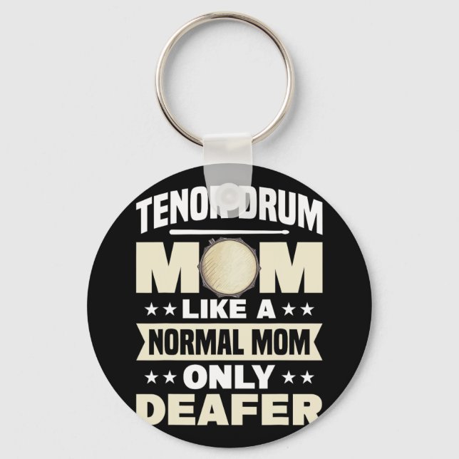 Drum Mum Marching Band Mothers Day Drummer  Key Ring (Front)