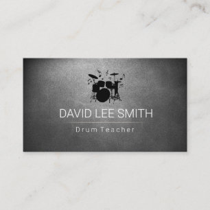 Drum on Chalkboard Business Card