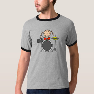 Drum Player Stick Figure Shirt