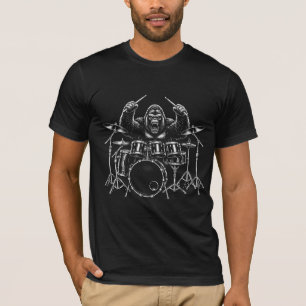 Drum Playing Gorilla T-Shirt