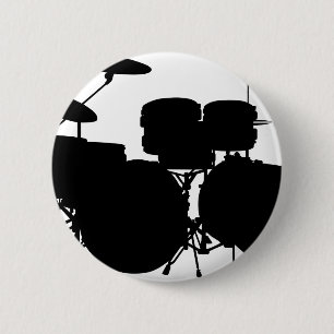 Drum Set 6 Cm Round Badge