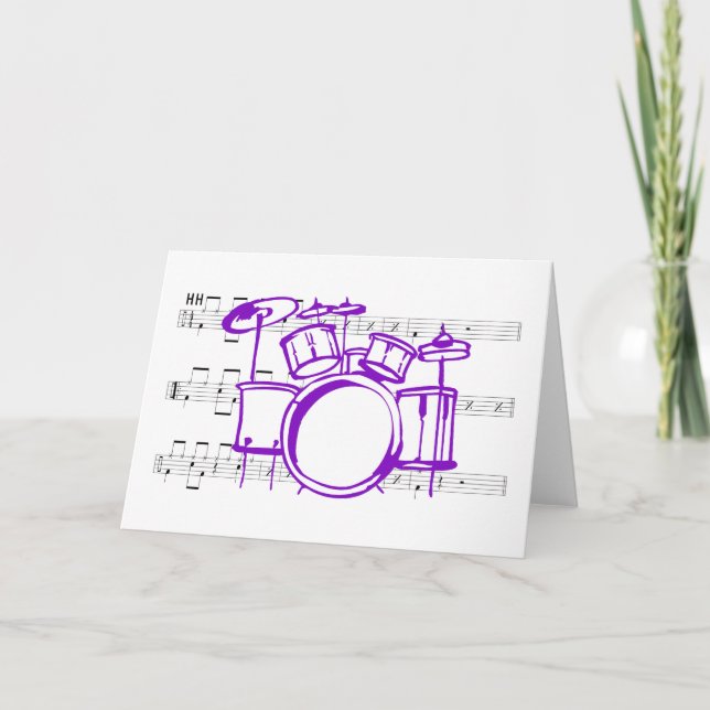 Drum Set and Music Card (Front)