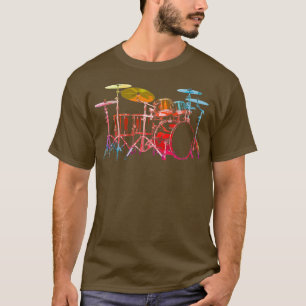 Drum Set bold digital colours T-Shirt