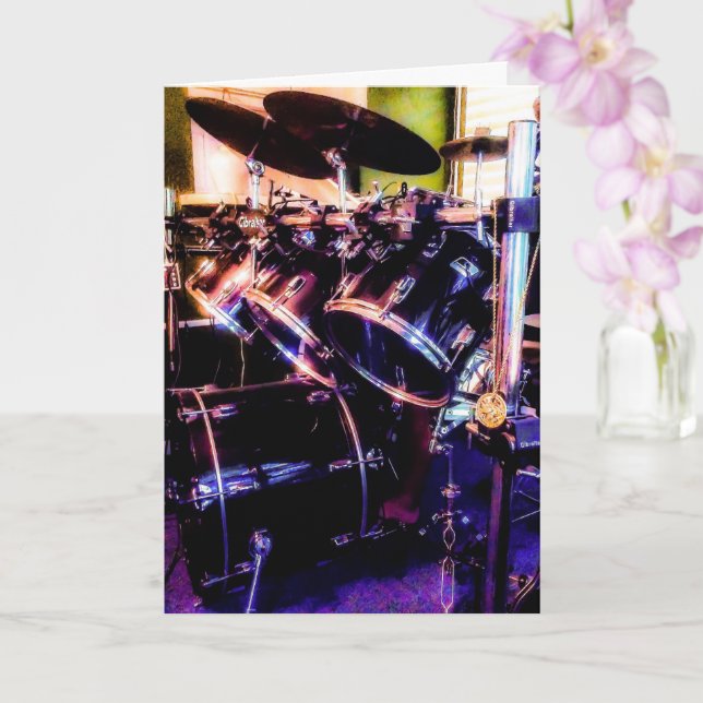 Drum Set Card (Orchid)