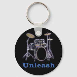 Drum set designs key ring