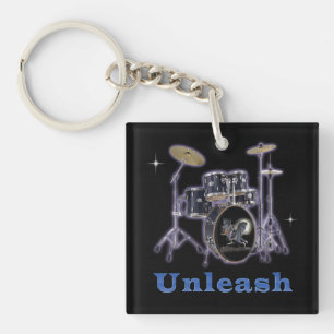 Drum set designs keychain
