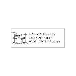 Drum Set Drummer Band Teacher Musician Self-inking Stamp