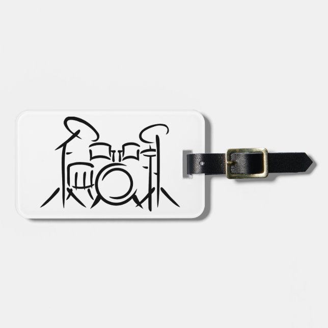 Drum set luggage tag (Front Horizontal)
