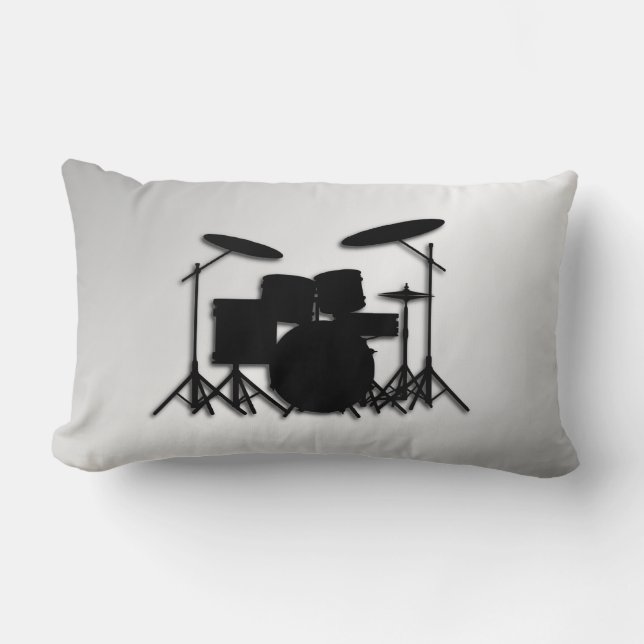 Drum Set Music Design Lumbar Cushion (Front)
