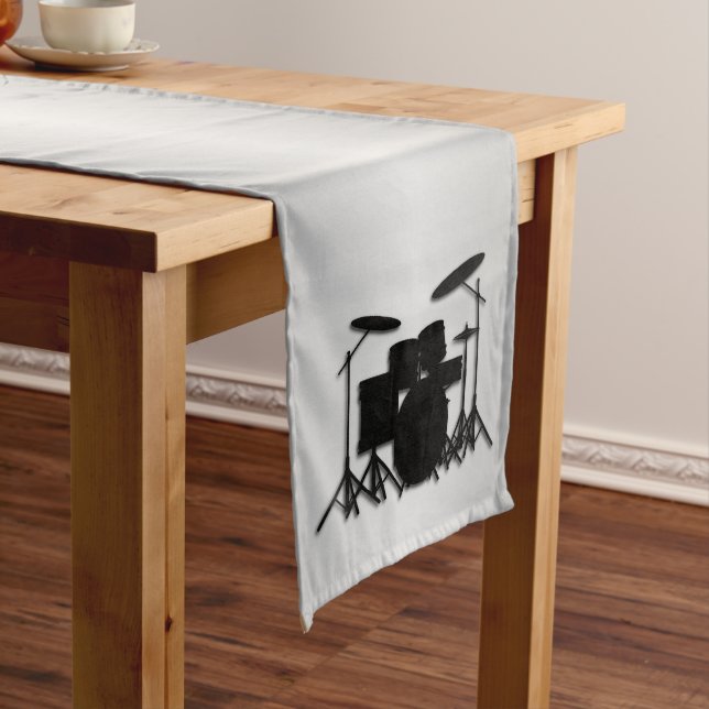 Drum Set Music Design Medium Table Runner (In Situ)