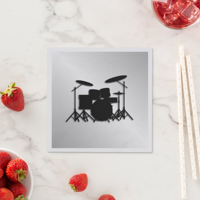Drum Set Music Design Napkin (Insitu)