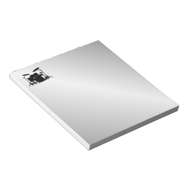 Drum Set Music Design Notepad (Angled)