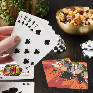 Drum Set Music Playing Cards