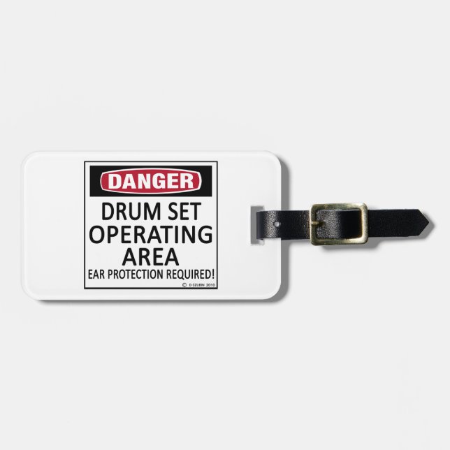 Drum Set Operating Area Luggage Tag (Front Horizontal)