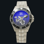 Drum Set Personalised Monogram Gift Watch<br><div class="desc">For you to personalise/customise with recepient's initials/name,  choose ideal font,  font colour or delete it if not needed.  Available in many different styles & colours.</div>