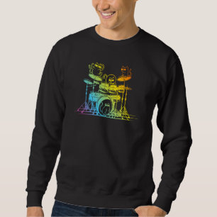 Drum Set Player Cats  Drummer Cats Sweatshirt