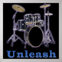 Drum set posters art