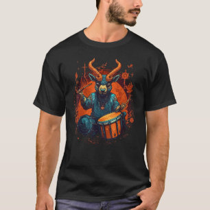 Drum Sticks Goat Drummer Kit T-Shirt