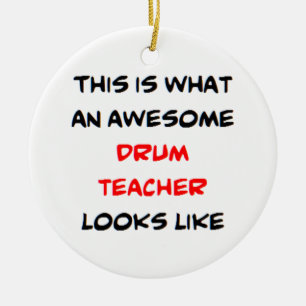 drum teacher, awesome ceramic tree decoration