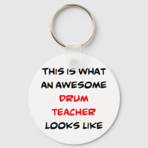 drum teacher, awesome key ring