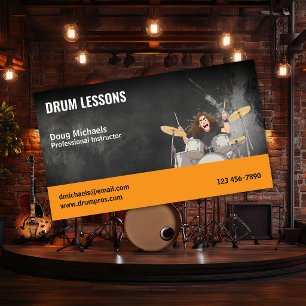 Drum Teacher   Lessons Business Card