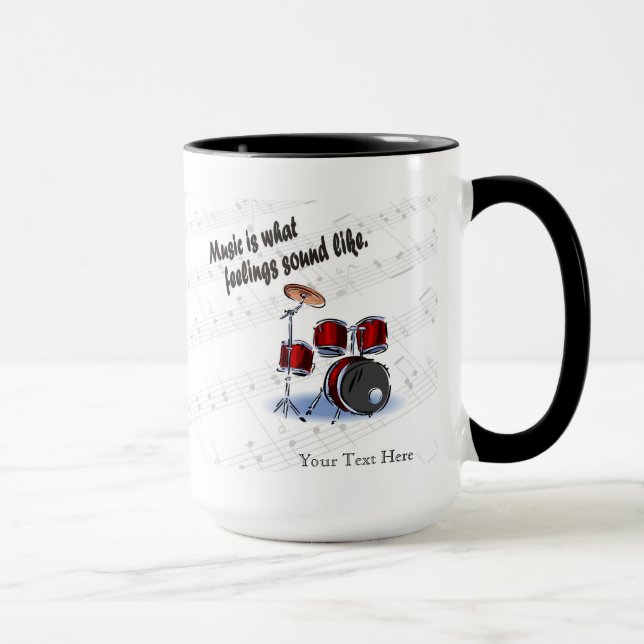 Drum Version What Feelings Sound Like - Customise Mug (Right)