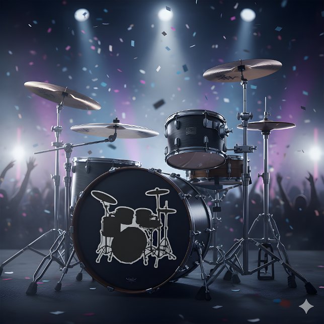 Drumbeat Delight: Drum Kit Silhouette (Creator Uploaded)