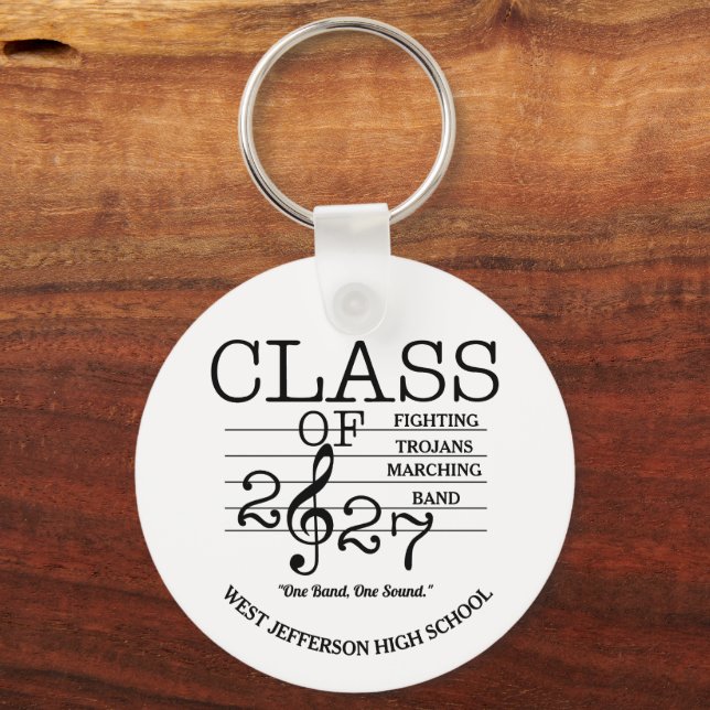 DRUMLINE Class of 2027 Marching Band Keychain (Front)