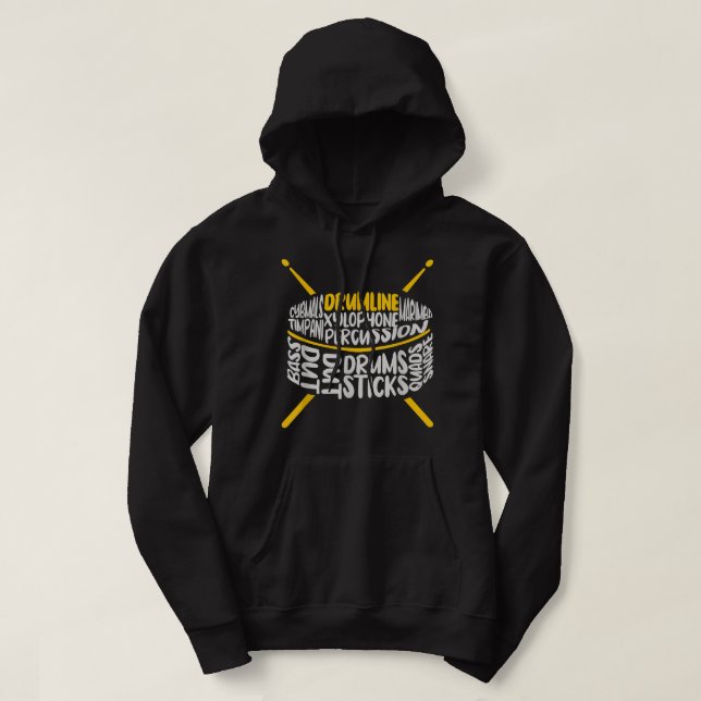 Drumline Marching Band, School Band1 Hoodie (Design Front)