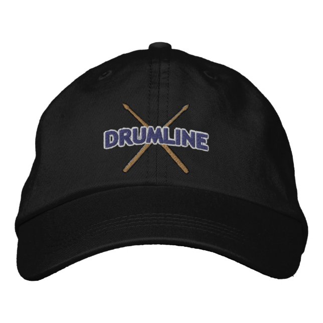 Drumline Sticks Crossed Embroidered Hat (Front)