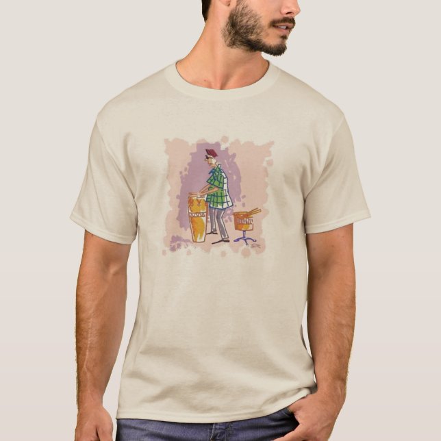 Drummer 1 sand colour T-shirt (Front)