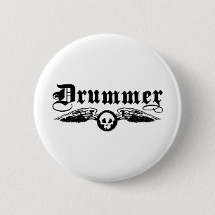 Drummer 6 Cm Round Badge