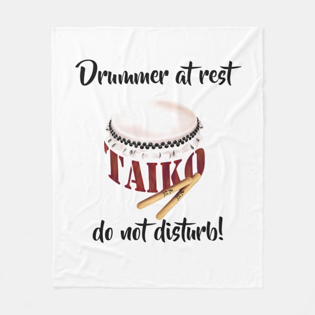Drummer at rest do not disturb! fleece blanket (Front)