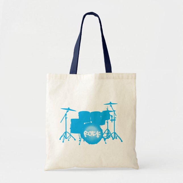 drummer - babyblue tote bag (Front)