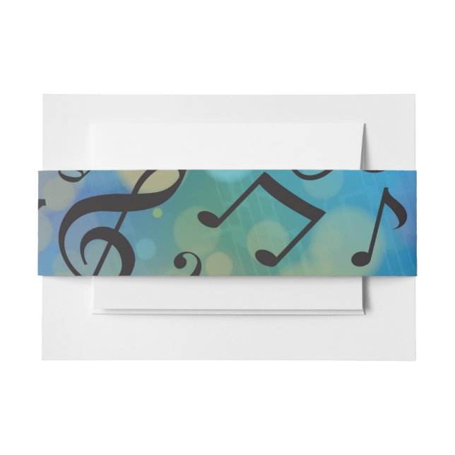 Drummer Boy Bar Bat Mitzvah Envelope Wrap Band Invitation Belly Band (Front Example)