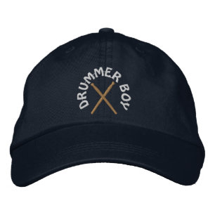 Drummer Boy Embroidered Cap - DRUMMER ON BACK CAP