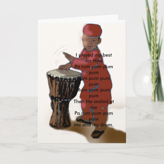 Drummer boy holiday card (Front)
