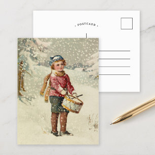 Drummer Boy   Vintage Christmas Postcard