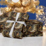 Drummer Boy With Baby Jesus In a Manger Wrapping Paper<br><div class="desc">A young boy plays a drum for a baby in a stable manger inside a sunlit barn,  surrounded by cows and sheep</div>