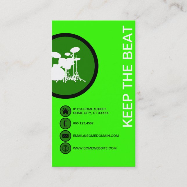 DRUMMER bubbles Business Card (Front)