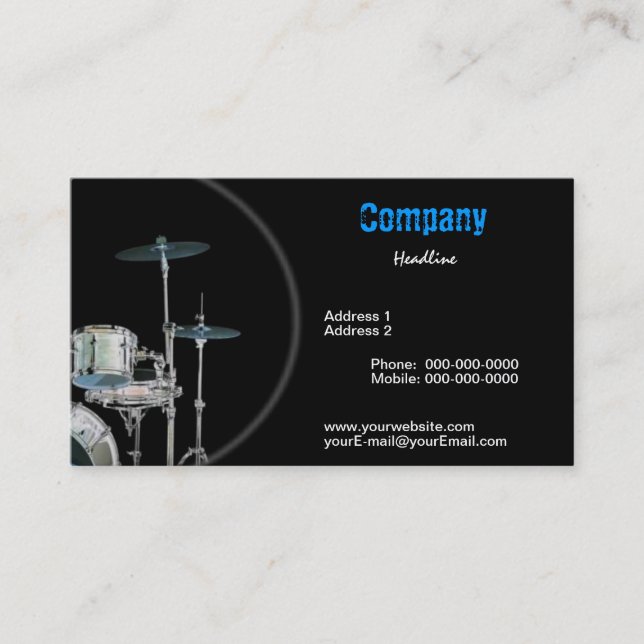 Drummer Business Card (Front)