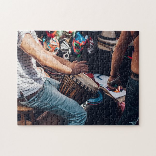 Drummer by Masks Jigsaw Puzzle (Horizontal)