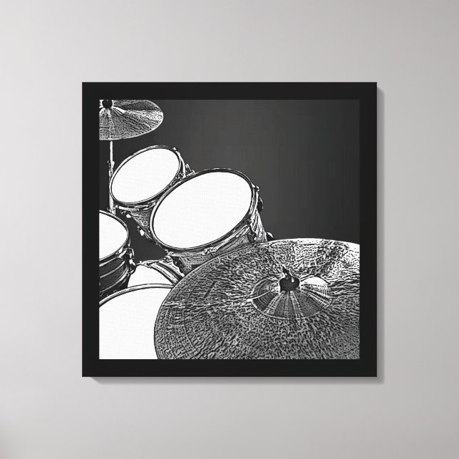 Drummer Canvas Drum Kit with Crash Square Art (Front)