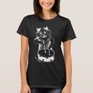 Drummer Cat, Louis Wain T-Shirt