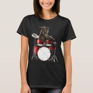 Drummer Cat Music  Musician  Drums Kitten T-Shirt