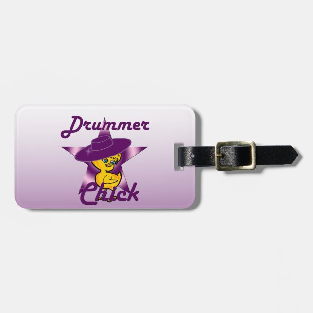 Drummer Chick #9 Luggage Tag (Front Horizontal)