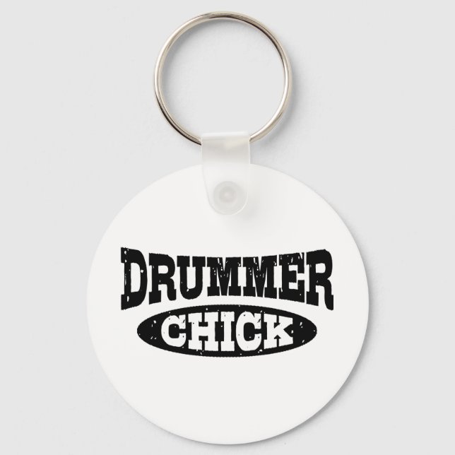 Drummer Chick Key Ring (Front)