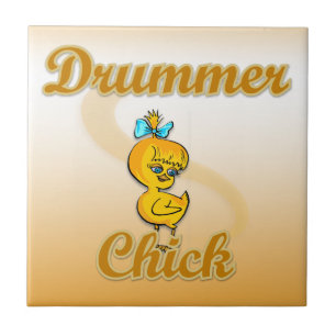 Drummer Chick Tile